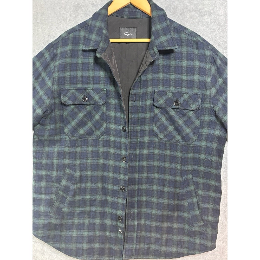 Rails Large Worthing Jacket Plaid Flannel Shadow Glen Quilted Lining